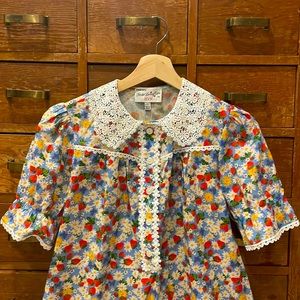 HVN Marie Lace-trimmed Printed Cotton-voile Mini Dress, Size 2